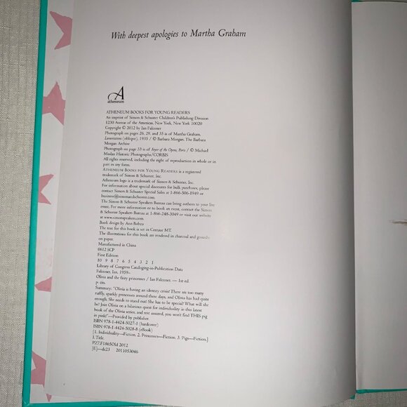 Olivia And The Fairy Princesses Hardcover Book By Ian Falconer - Picture 2 of 10